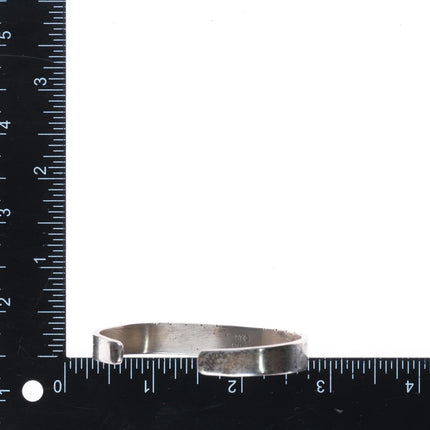 6.5" Steve Yellowhorse Navajo sterling silver Sl Beauty turquoise cuff bracelet