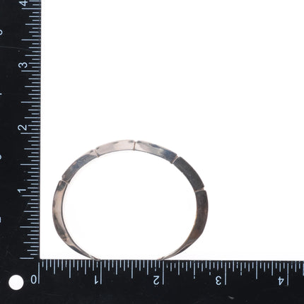 6" Ken Peshlakai Navajo sterling silver carinated cuff bracelet