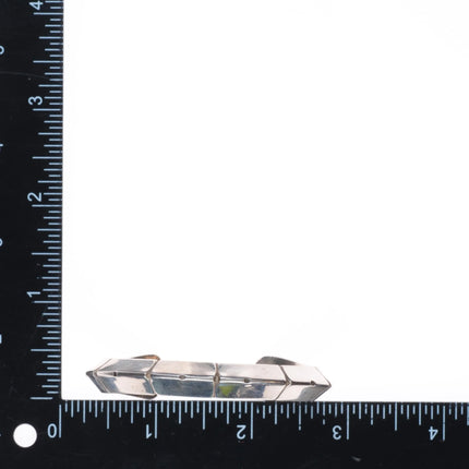 6" Ken Peshlakai Navajo sterling silver carinated cuff bracelet