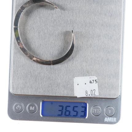 6" Ken Peshlakai Navajo sterling silver carinated cuff bracelet