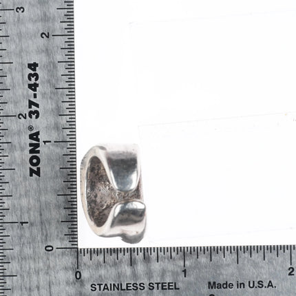 sz5.5 Vintage southwestern modernist sterling silver turquoise freeform ring