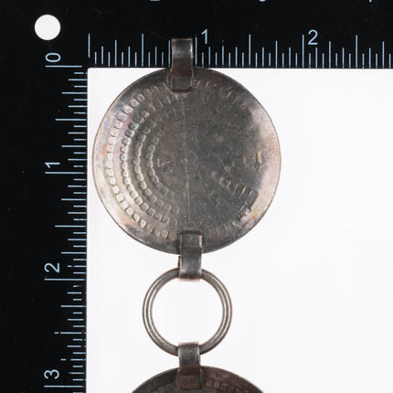 42.5" Bernard Dawahoya Hopi overlay man in the maze sterling silver concho belt