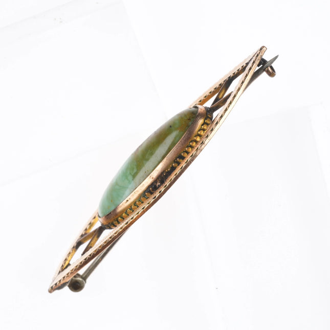 Antique Victorian 9ct gold and turquoise pin/brooch