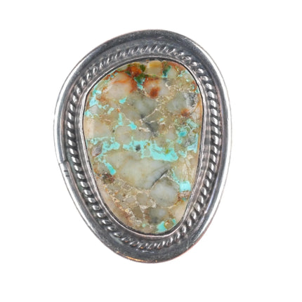 sz6.5 Mike Begay Navajo sterling silver boulder turquoise ring size 6.5