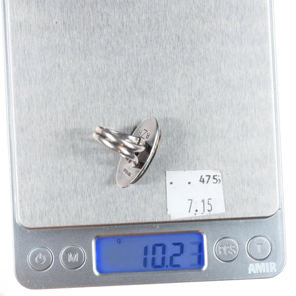 sz7 Vintage RZH Navajo sterling silver jasper ring w/ rope bezel