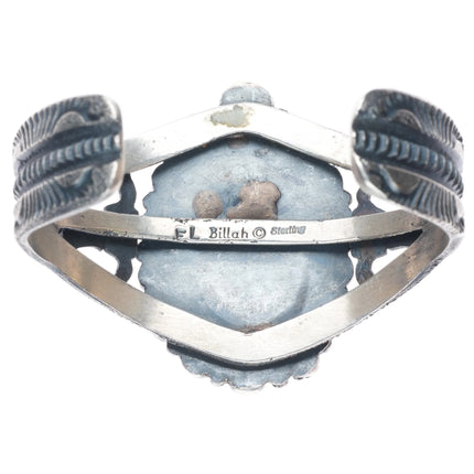 6.6" EL Billah Navajo sterling silver multi-stone spiny oyster cuff bracelet