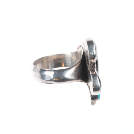 sz10.5 Veronica Poblano Zuni sterling silver Mickey Mouse ring multi-stone inlay