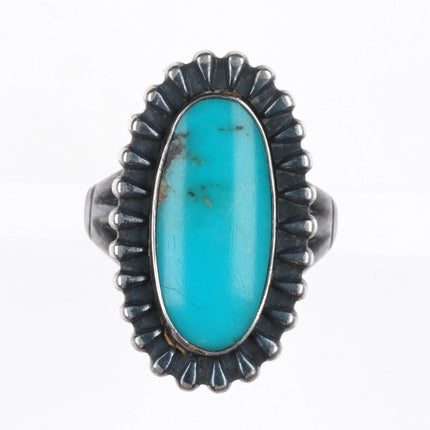 sz8 Vintage Bell Trading post sterling silver and turquoise ring size 8