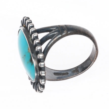 sz8 Vintage Bell Trading post sterling silver and turquoise ring size 8