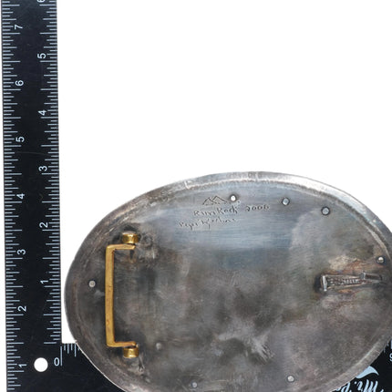 Huge Pepe Rochon Nomad Sons of Confederacy sterling silver biker belt buckle