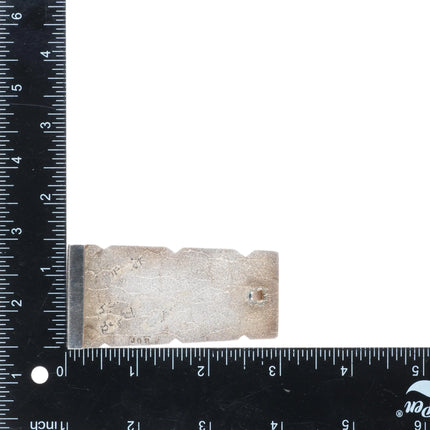 Jason Begay/Begaye Navajo tufa cast sterling silver inlaid belt buckle