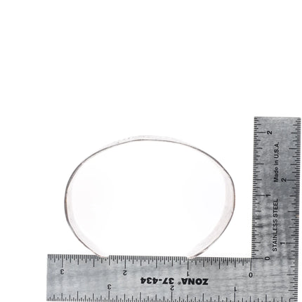 6.75" Antique Navajo Ingot silver heavily stamped wide band cuff bracelet