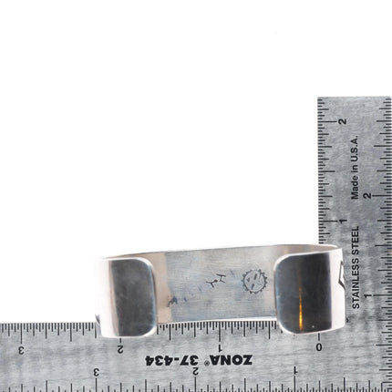 6.25" Hubert Yowytewa Hopi Overlay cuff bracelet sterling silver