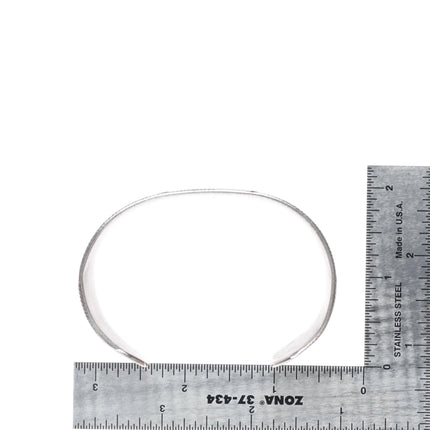 7" Vintage Ingot silver Navajo Revival hand stamped heavy cuff bracelet sterling