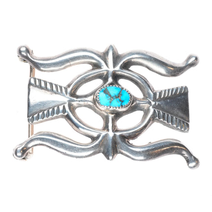 Nellie Tso-Atkinsons trading post Vintage sterling silver belt buckle turquoise