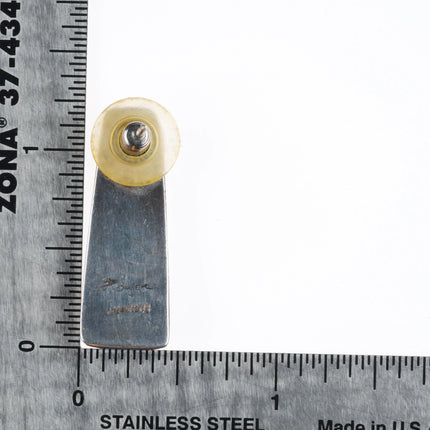 Jim Royer Navajo sterling silver multi-stone/coral earrings