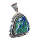 Large Spencer Navajo Azurite sterling silver Native American pendant