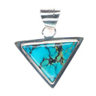 Everett & Mary Teller Navajo sterling silver reversible turquoise pendant