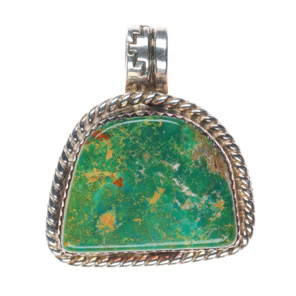 Tom Billy Navajo sterling silver Royston turquoise pendant