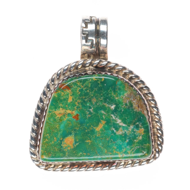 Tom Billy Navajo sterling silver Royston turquoise pendant