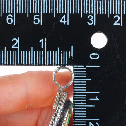 Tom Billy Navajo sterling silver Royston turquoise pendant