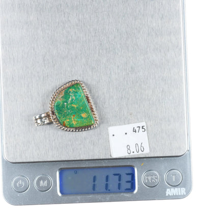 Tom Billy Navajo sterling silver Royston turquoise pendant