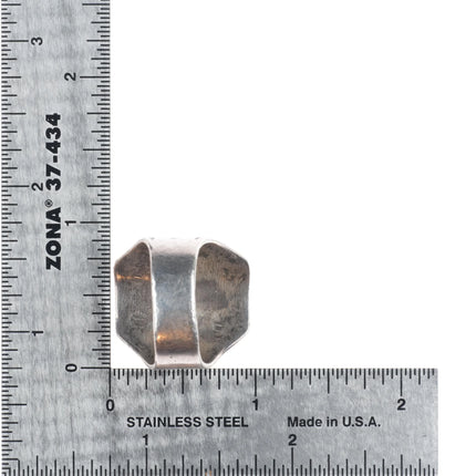 sz10 c1940's Navajo hand stamped Fred Harvey Dog ring sterling silver size 10