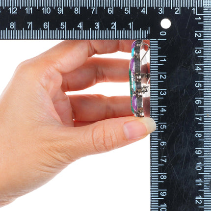 Vintage southwestern sterling silver turquoise/purple stone cluster pendant/pin