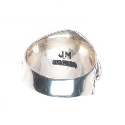 sz7 James Mason Navajo sterling silver turquoise/lapis channel inlay size 7 ring