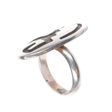 sz3.5 Mitchell Sockyma Hopi overlay ring sterling silver size 3.5