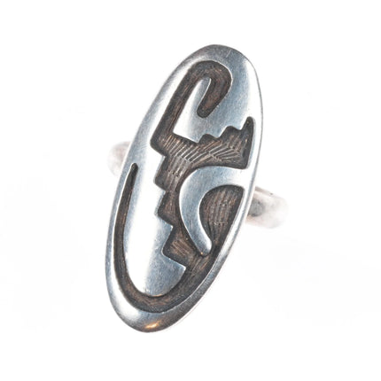 sz3.5 Mitchell Sockyma Hopi overlay ring sterling silver size 3.5