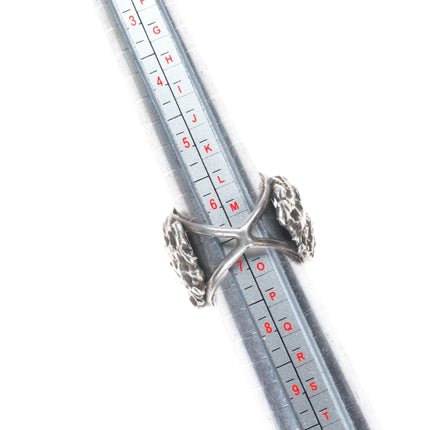 sz7 vintage Navajo 7 stone turquoise star ring sterling silver