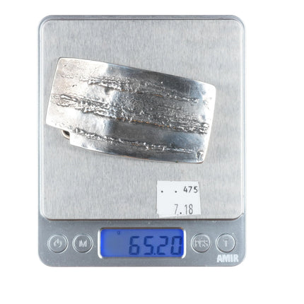Frances Holmes Boothby modernist sterling silver abstract belt buckle