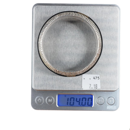 7.6" Alvin Yellowhorse Navajo sterling silver multi-stone inlay bangle bracelet