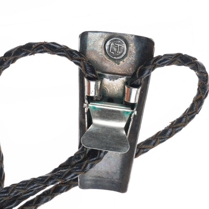 Lorenzo Tortalita - Santo Domingo sterling silver turquoise/coral bolo tie