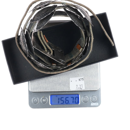 39" 40's-50's Vintage Navajo hand stamped sterling silver concho belt