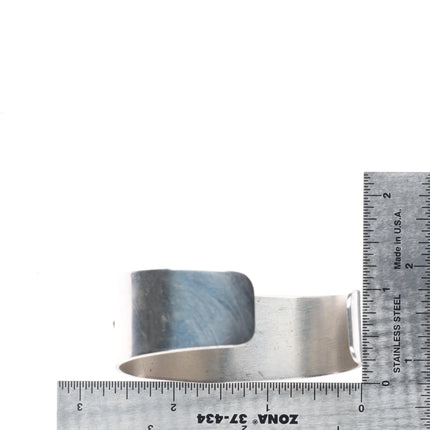 7" Vintage J.W. Toadlena Navajo sterling silver lapis lazuli cuff bracelet