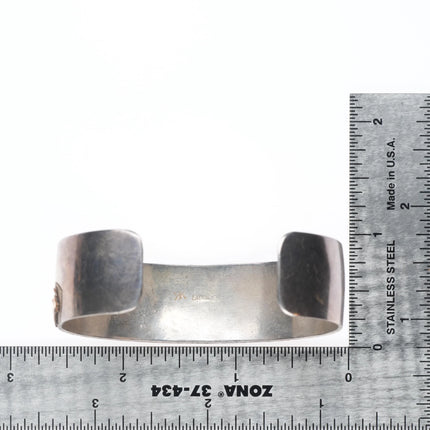 6.5" Jacob Kahe Navajo Cuff bracelet size 7.5 ring sterling silver storyteller