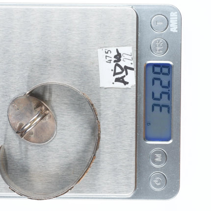 6.5" Jacob Kahe Navajo Cuff bracelet size 7.5 ring sterling silver storyteller