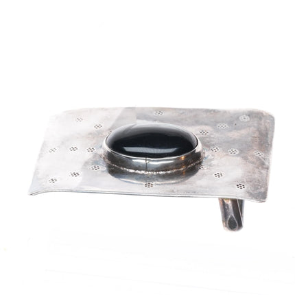 JLG southwestern sterling silver onyx belt buckle