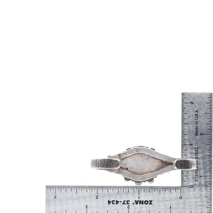 6.3" c1930's Navajo  sterling silver cluster cuff bracelet w/intricate stampings