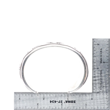 6.25" Vintage Navajo sterling silver Kokopelli heavy overlay cuff bracelet