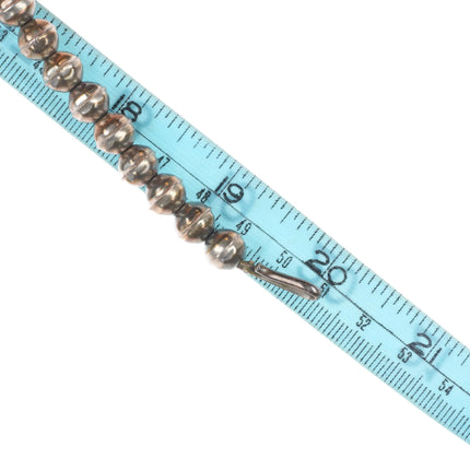 20" Vintage Navajo sterling silver 3 stone necklace with nice turquoise