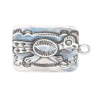 Art Lewis Choctaw sterling silver Fred Harvey era roadrunner pendant/fob/charm