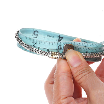 8" John Hardy sterling silver 18k gold two-tone wheat chain bracelet