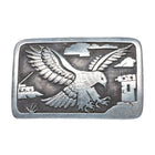 Joe Josytewa Hopi Overlay eagle belt buckle sterling silver vintage