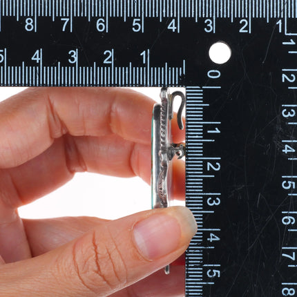 Vintage SES Navajo sterling silver Royston turquoise pendant/pin