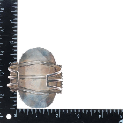 6.6" Cuff sz7.5 ring Jason Yazzie Zuni sterling silver needlepoint turquoise set