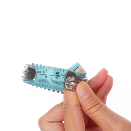 6.2" 30's-40's Zuni slanted 3 row turquoise sterling silver cuff bracelet