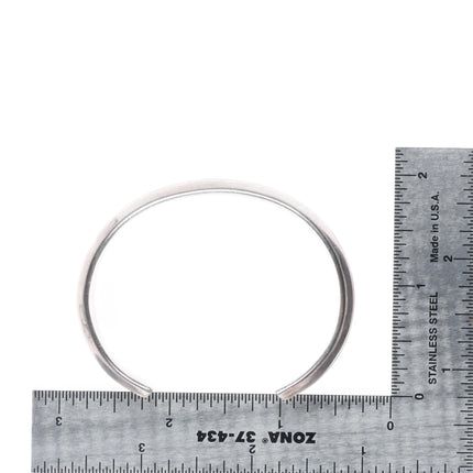 6.25" Johnny Mike Begay Navajo rails modernist sterling silver cuff bracelet